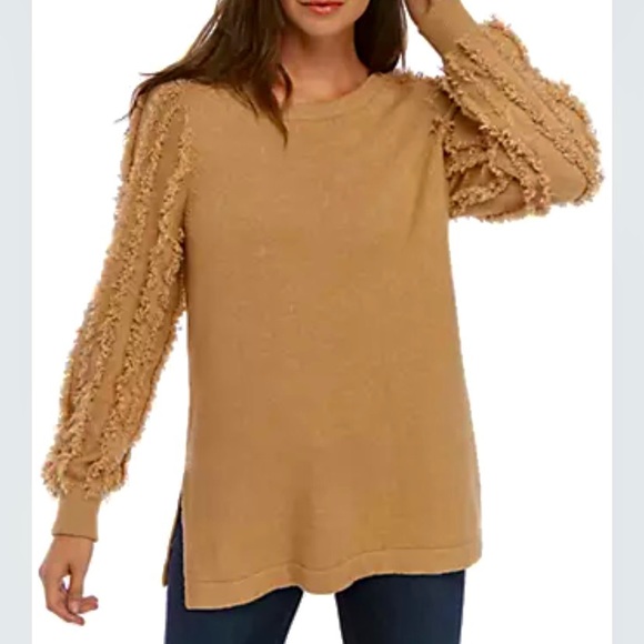 1.State | Fringe Sleeve Tunic Sweater - Picture 9 of 9